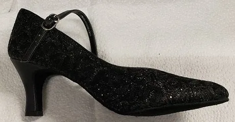 2.5" Ariela -- Women's Standard Ballroom Shoe -- Black Sparkle