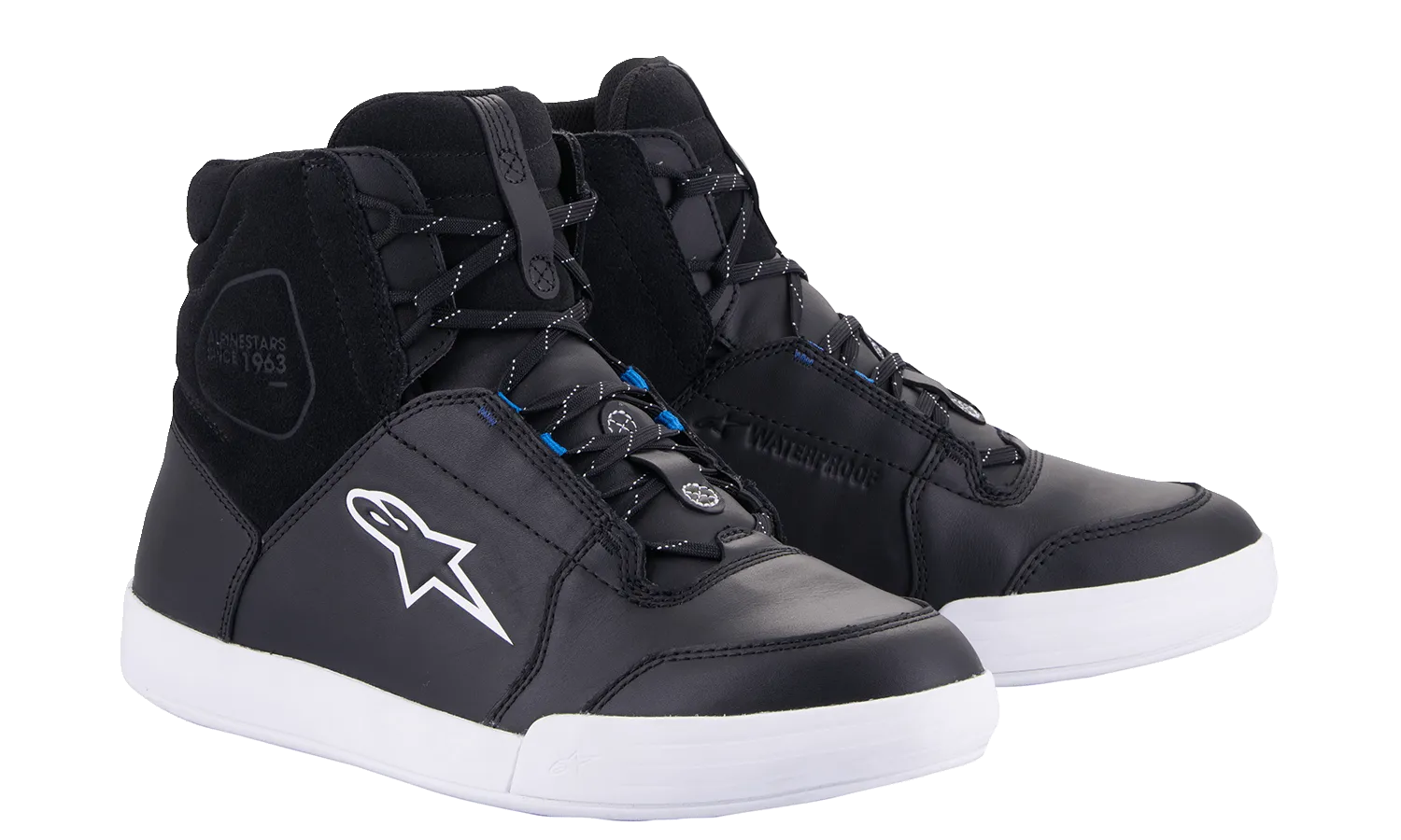 ALPINESTARS Chrome Shoes - Waterproof - Black/White - US 7 2543123-157-7
