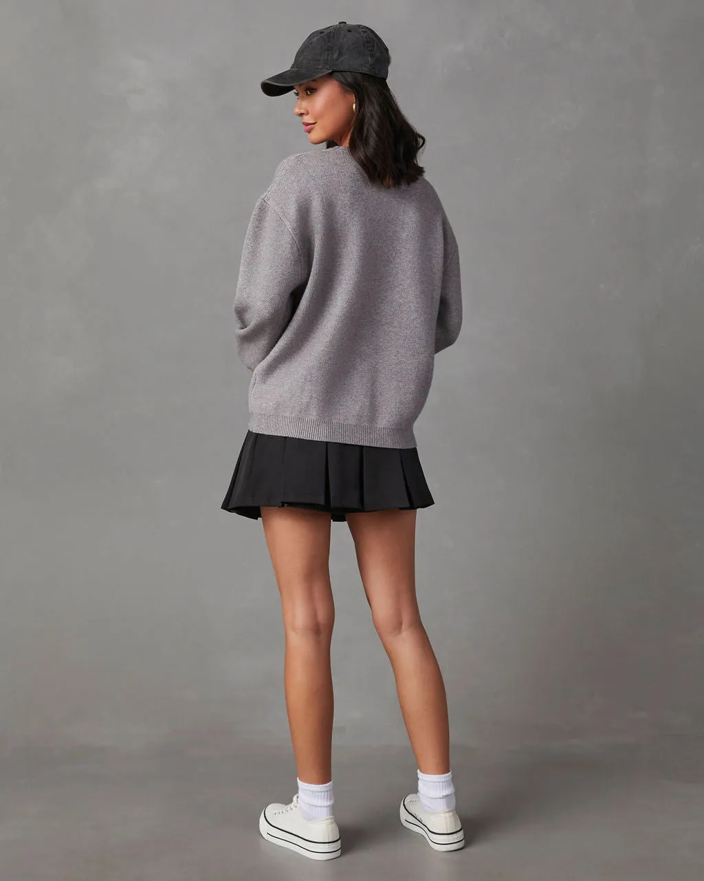 Baseball Mom Knit Pullover Sweater