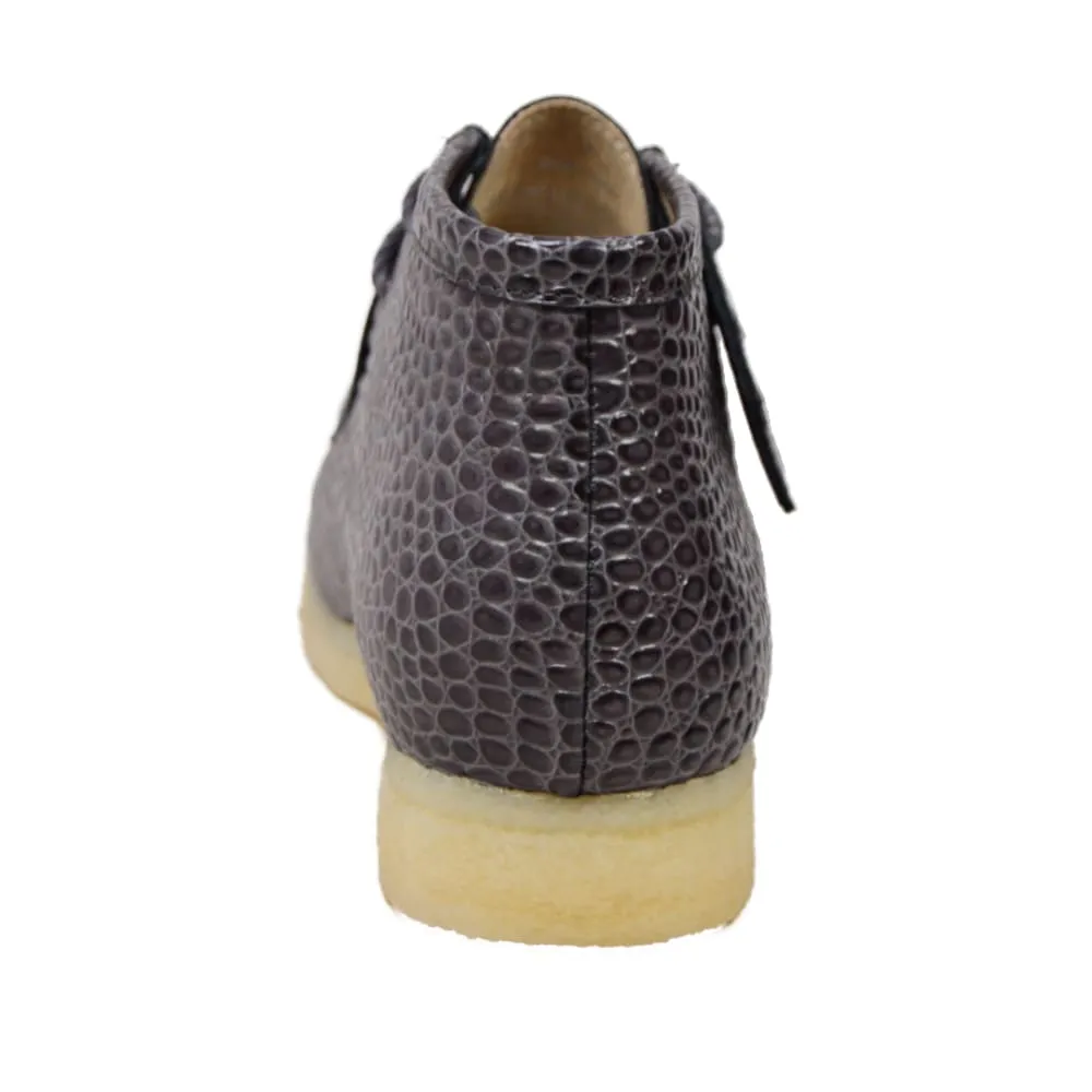 British Walkers Wallabee Boot Gators Men's Gray Alligator Leather Limited Edition Style