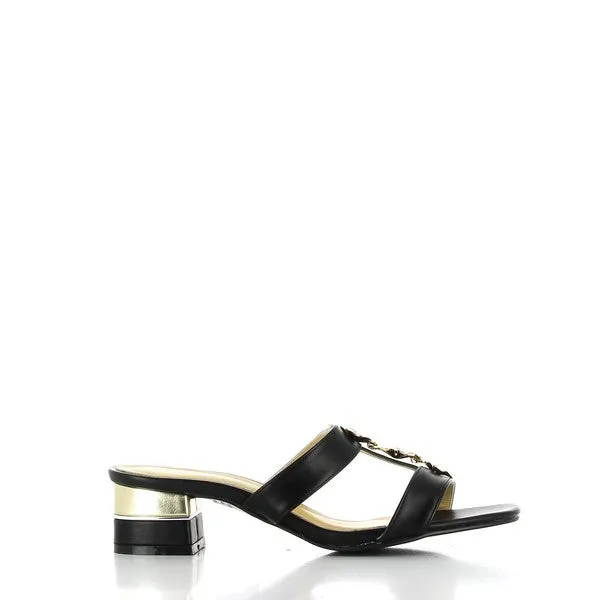 Dalessi Daisy Black & Gold Slides