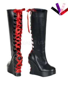 Demoniacult BRA106 Black Pu Sexy Shoes Discontinued Sale Stock