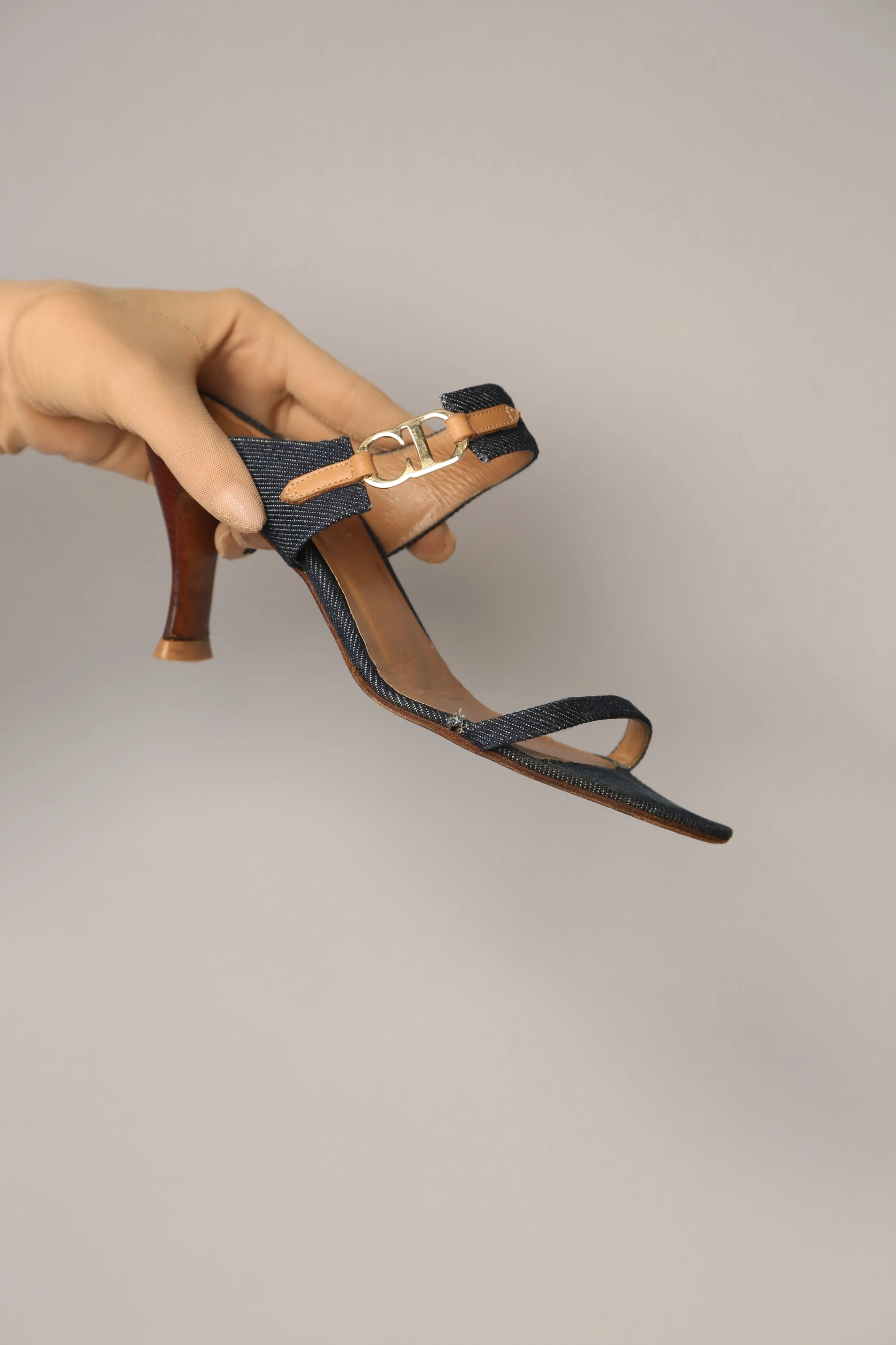 Extremely Rare CHRISTIAN DIOR Denim Sandals