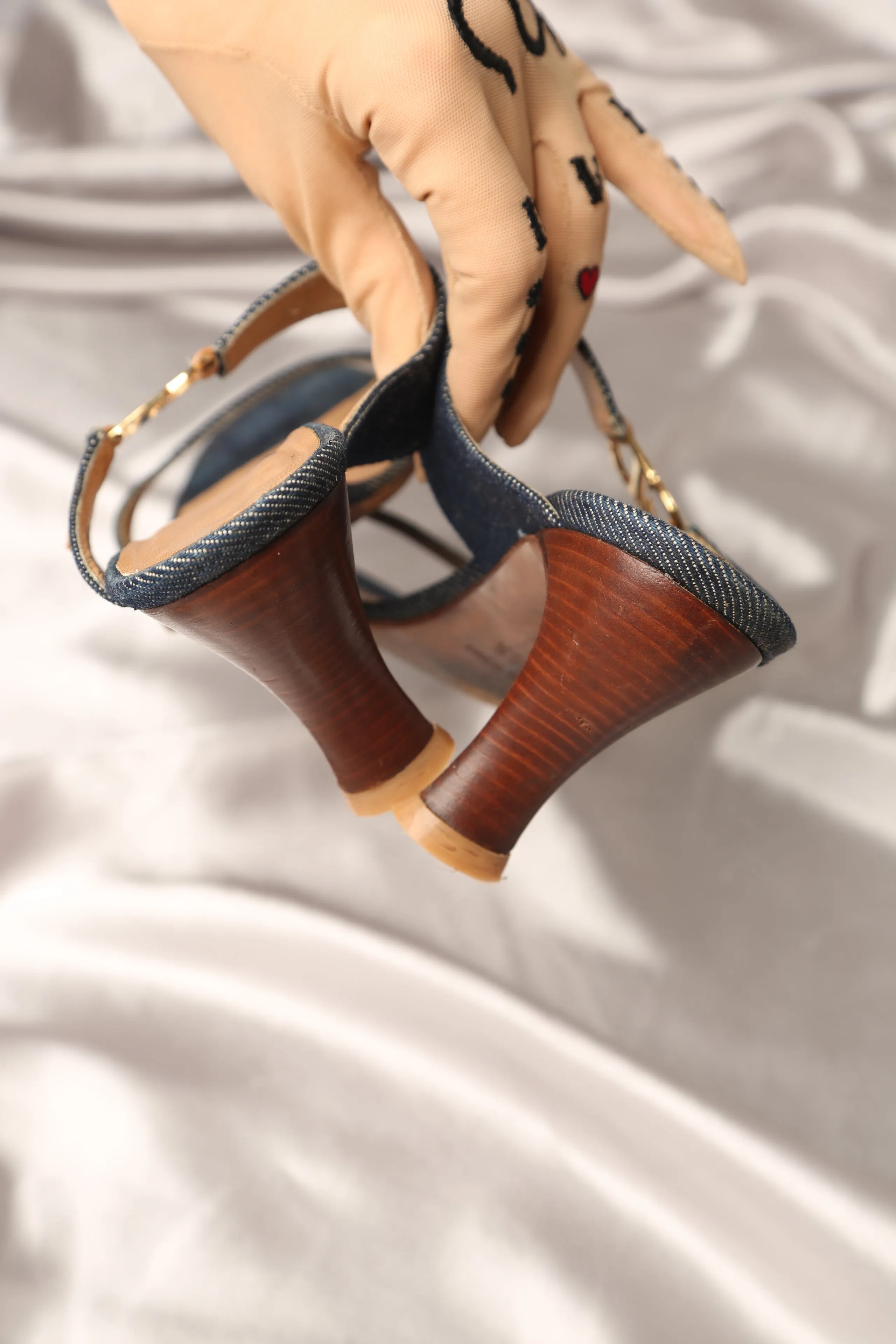 Extremely Rare CHRISTIAN DIOR Denim Sandals
