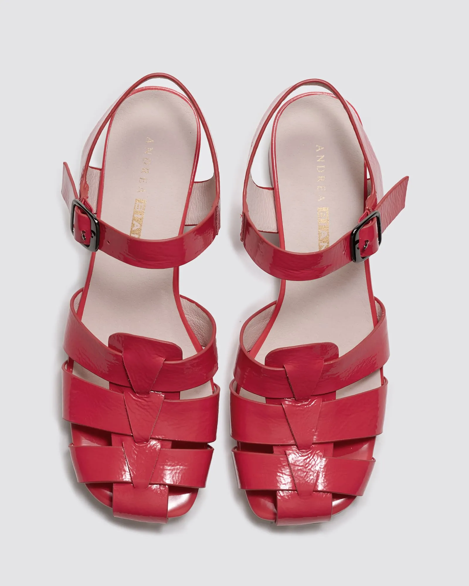 IRIDIUM SANDALS RASPBERRY PATENT LEATHER