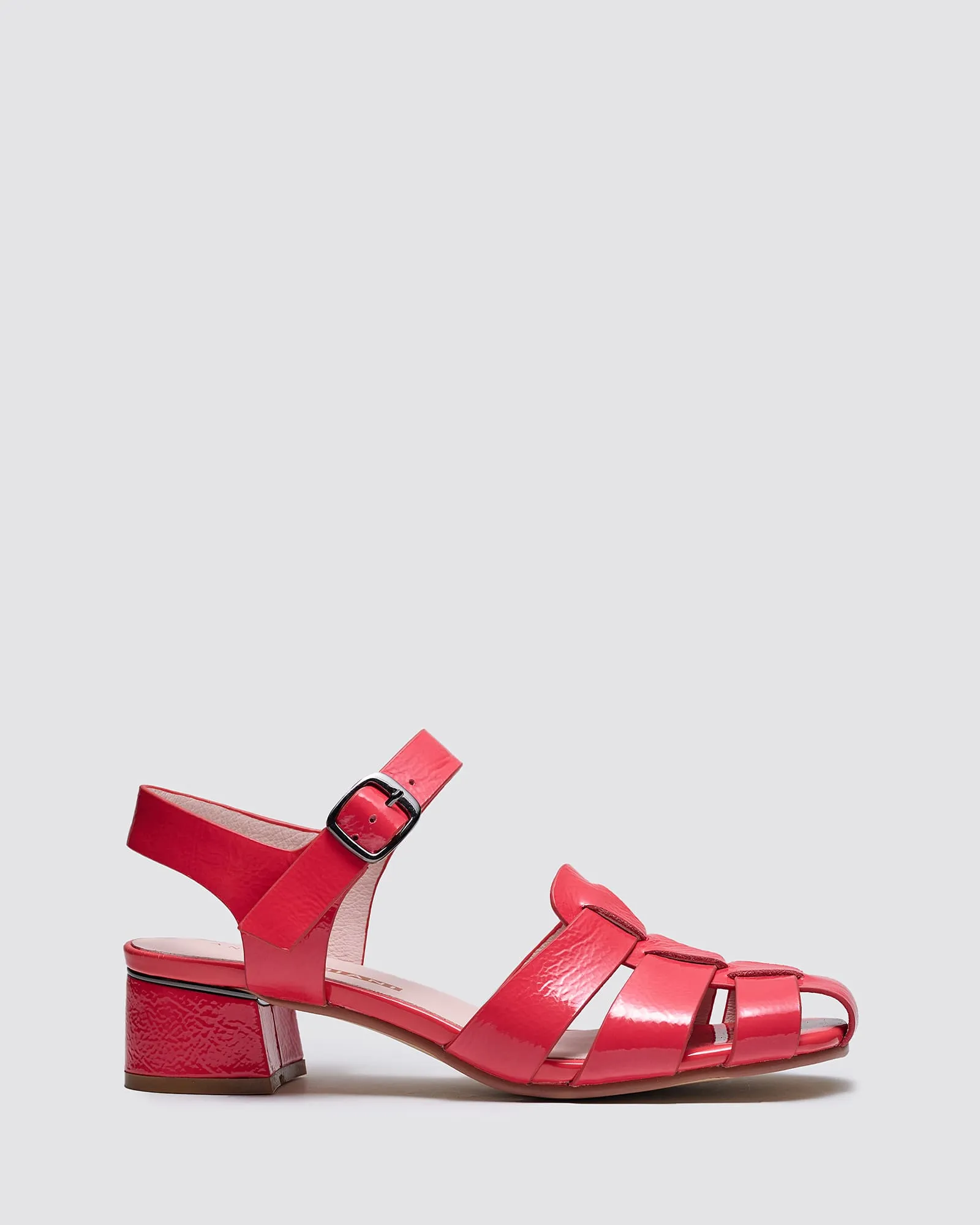 IRIDIUM SANDALS RASPBERRY PATENT LEATHER