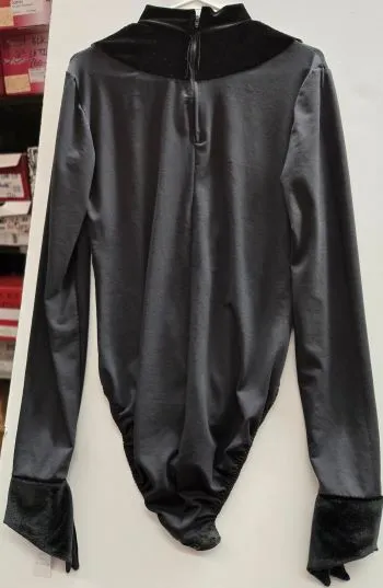 Jessiah -- Men's Latin Ballroom Shirt -- Black Velvet