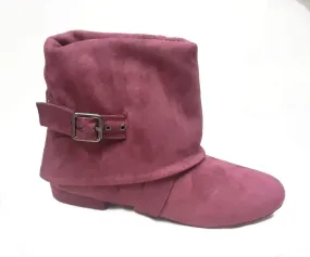 Marine Lauren, Aurora, Burgundy Suede, Flat Heel