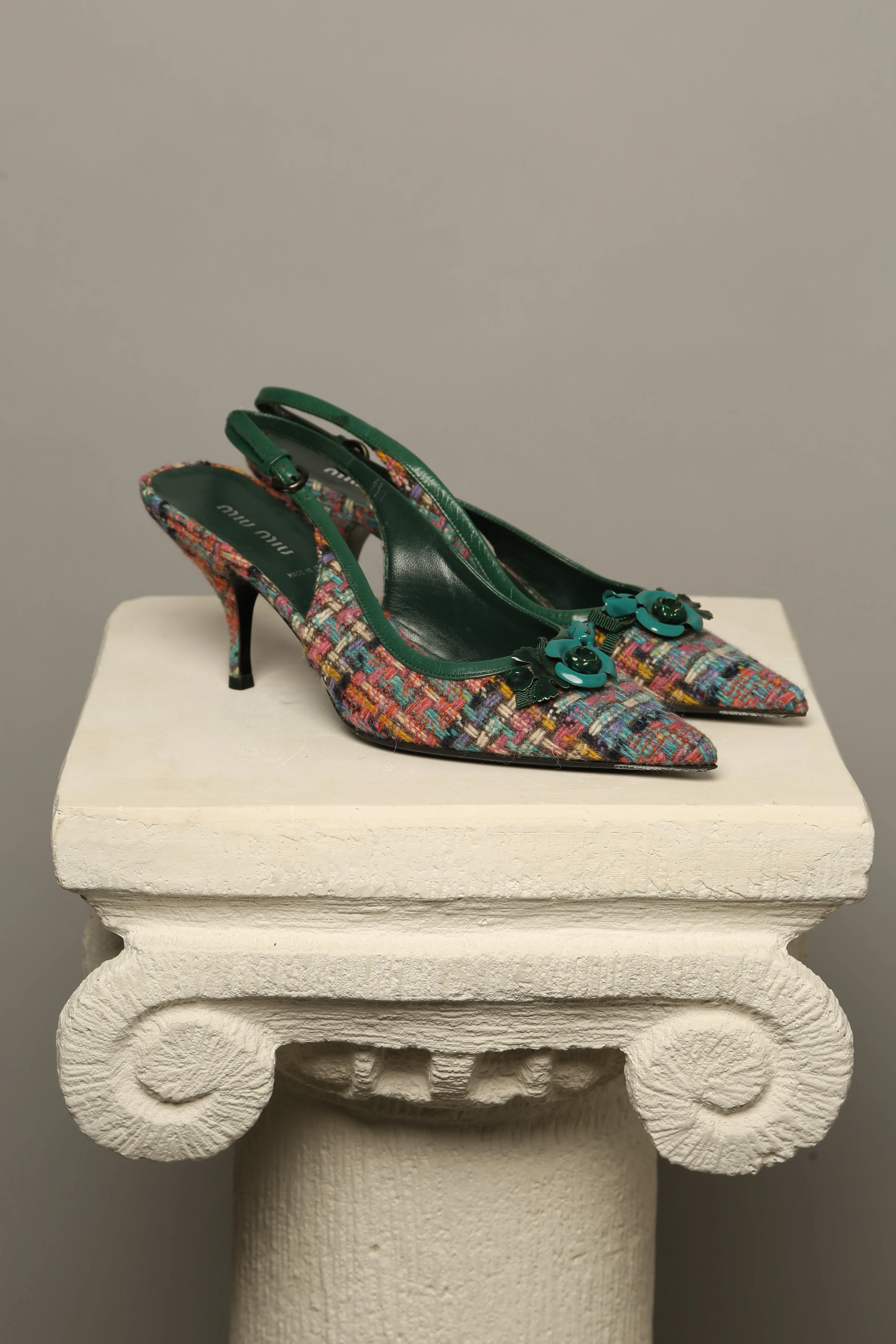 MIU MIU Multicolor Slingbacks