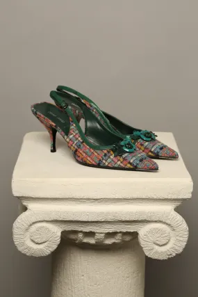 MIU MIU Multicolor Slingbacks