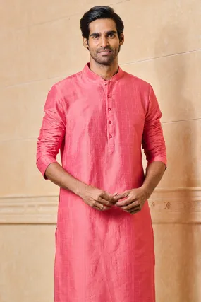 Pink Jacquard Kurta