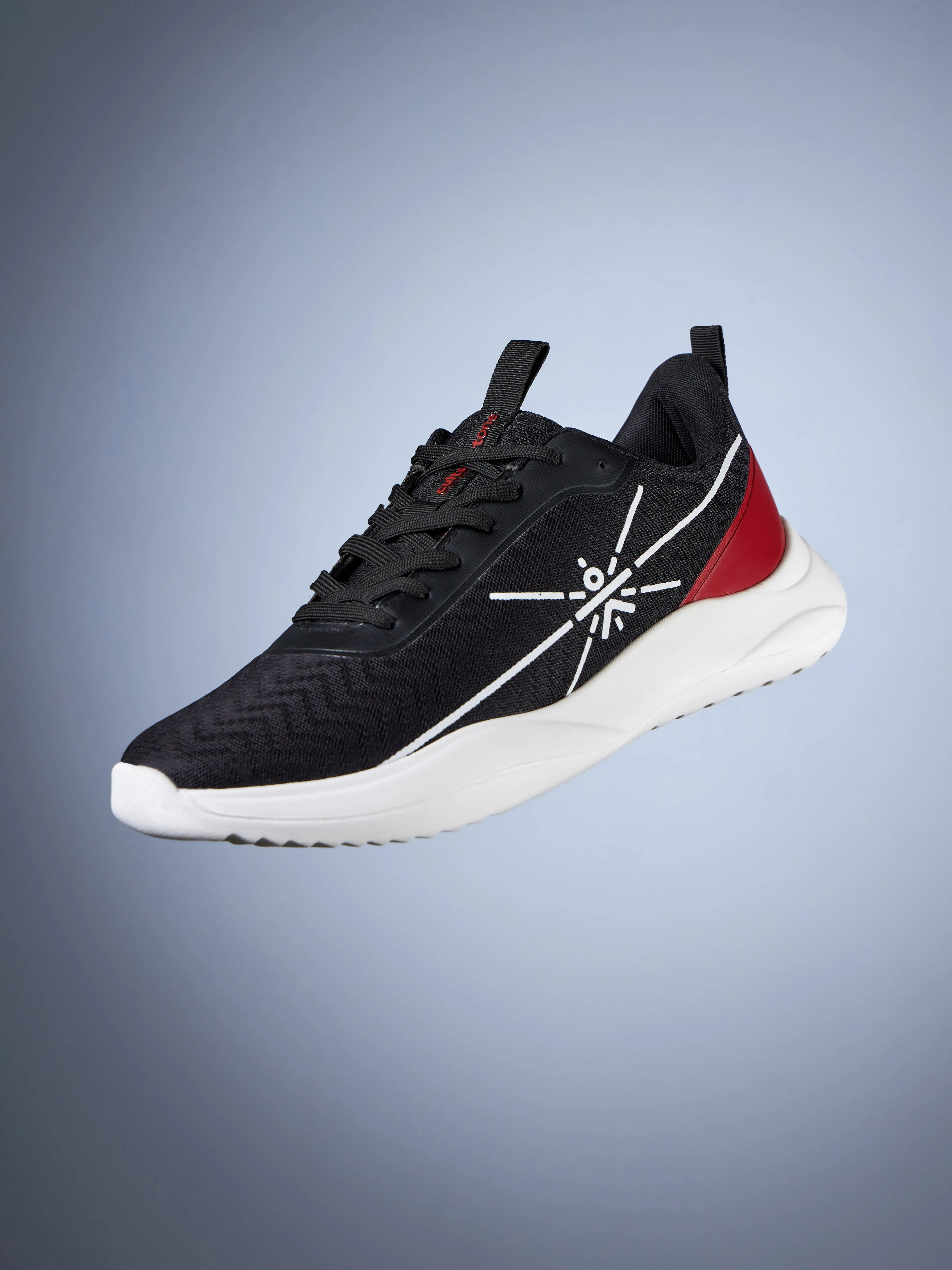 Racer Men Running Shoes - Black/Red