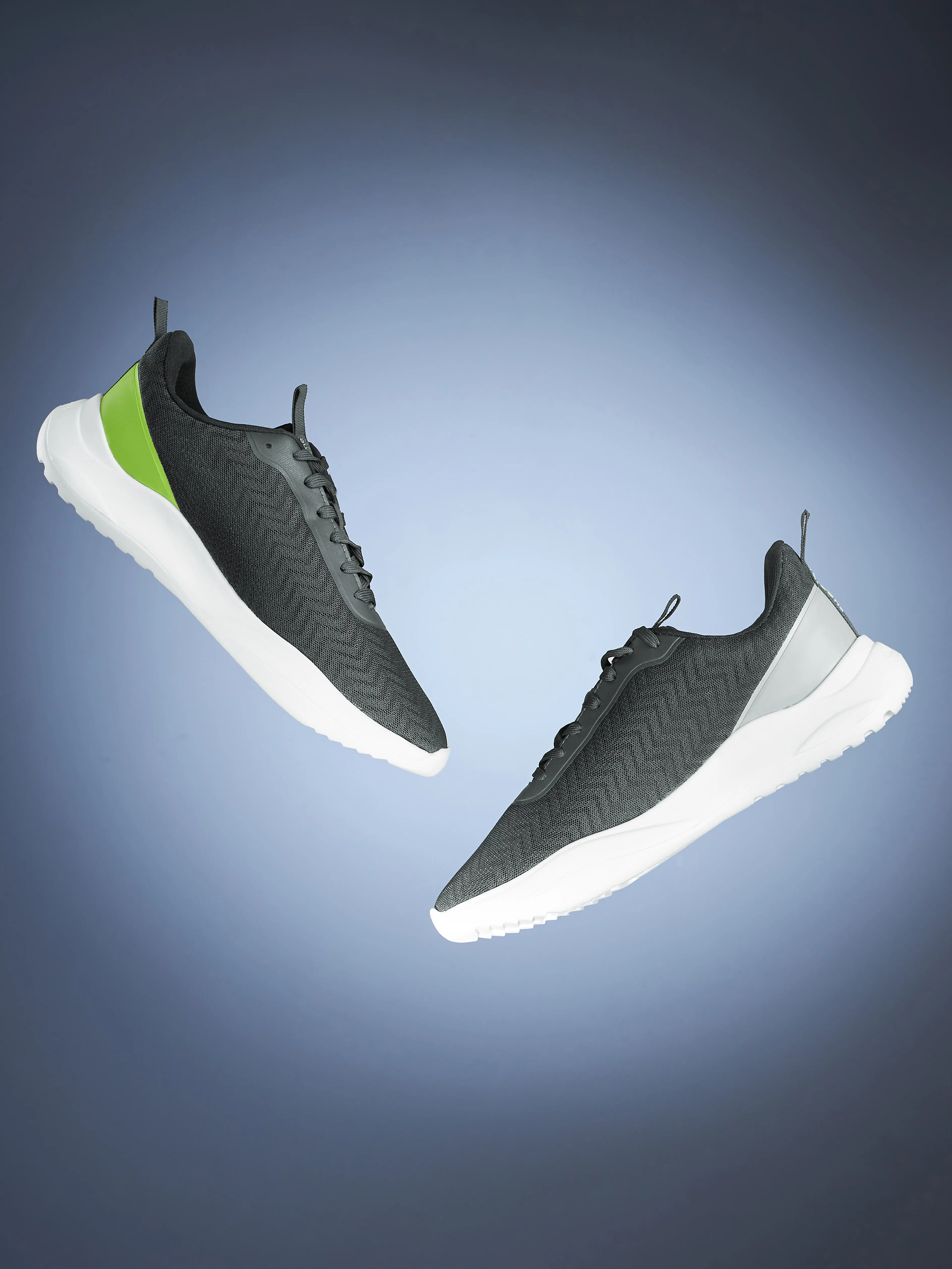 Racer Men Running Shoes - Dark Grey/Green