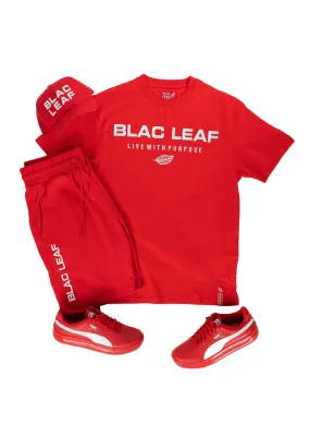 Red Essential Shirt, Short and Hat Combo