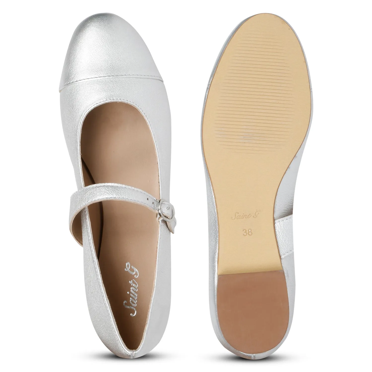Saint G - Garlen Flat Ballerinas Footwear - Silver