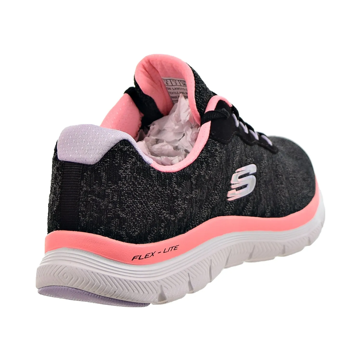 Skechers Flex Appeal 4.0 Women's Shoes Black-Coral