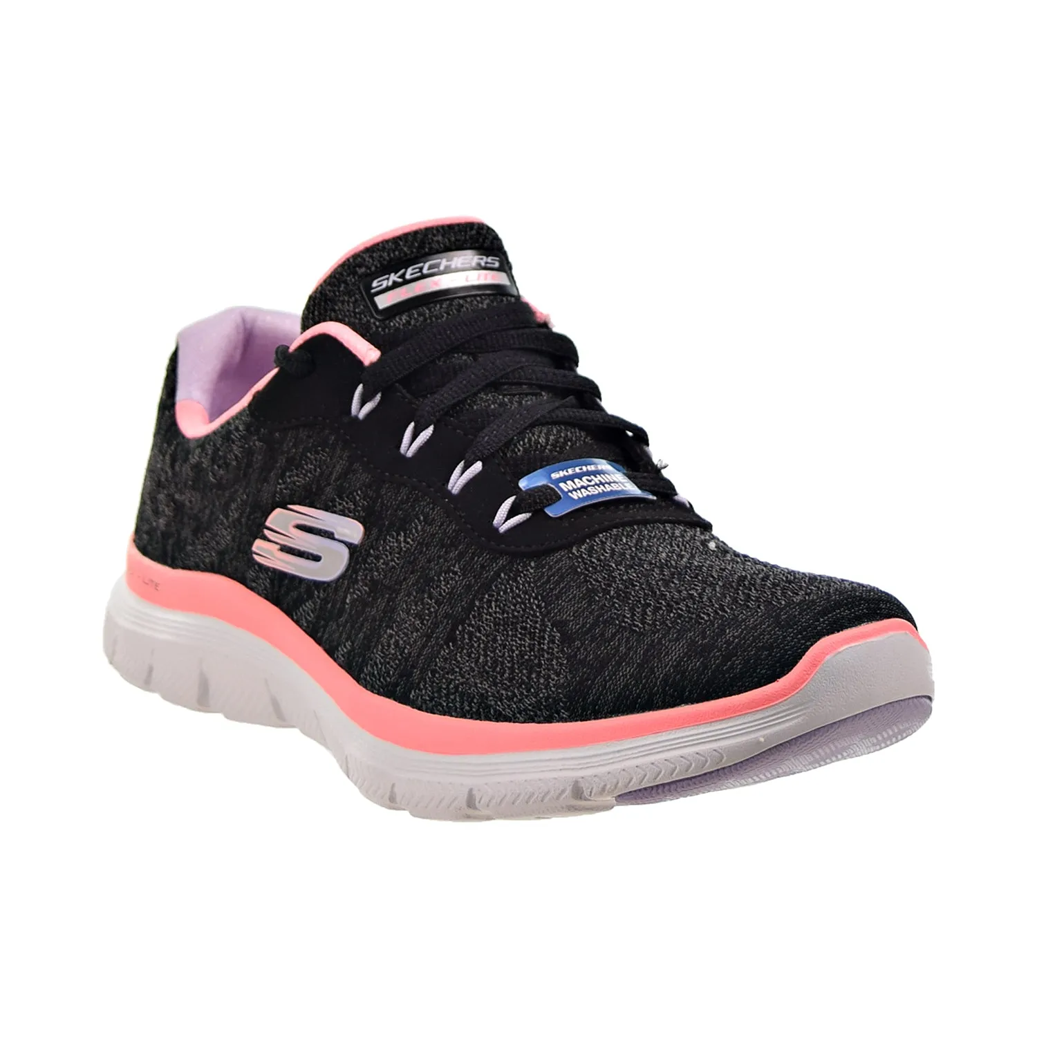 Skechers Flex Appeal 4.0 Women's Shoes Black-Coral