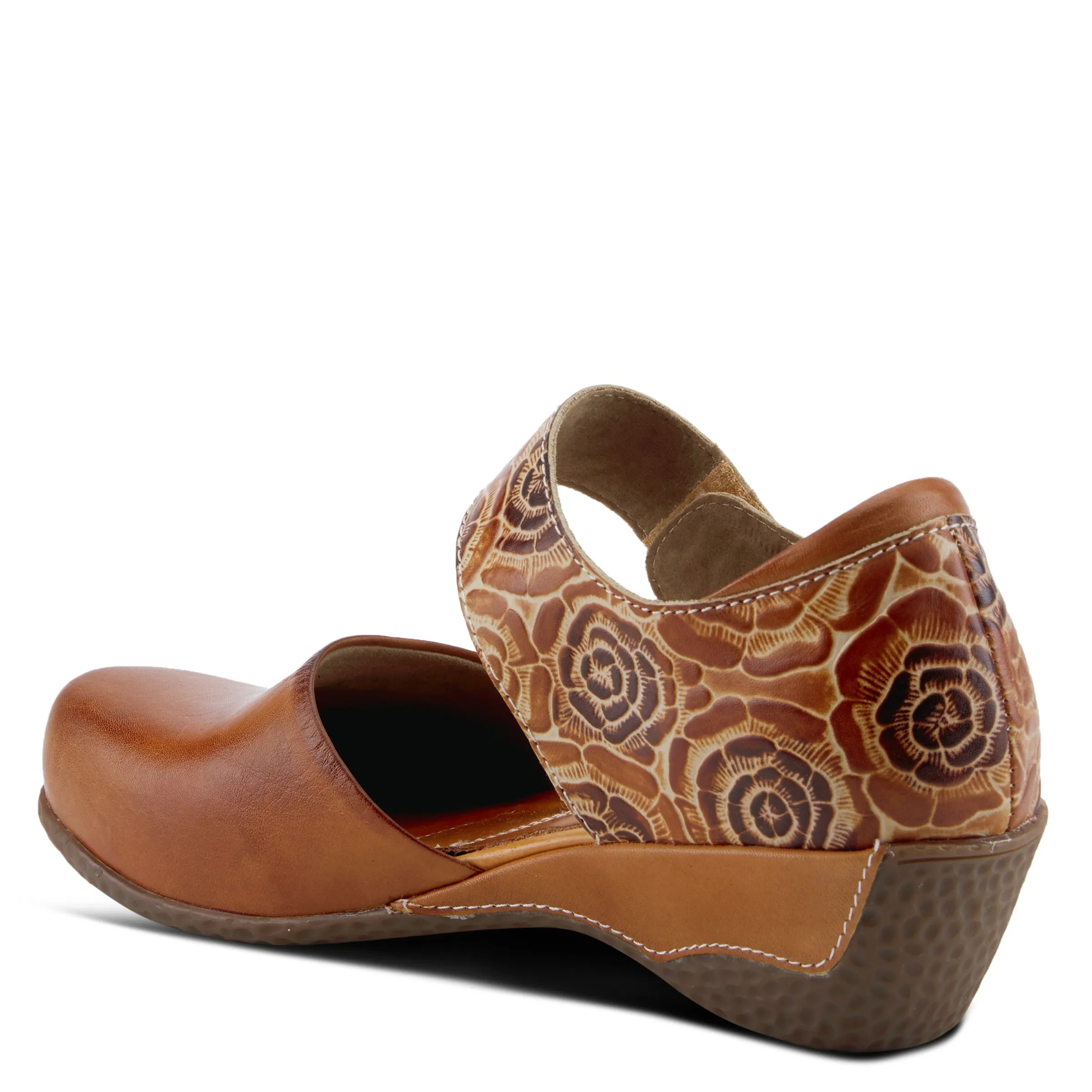Spring Step Shoes L'Artiste Gloss Pansy Women's Hand Painted Leather Shoes