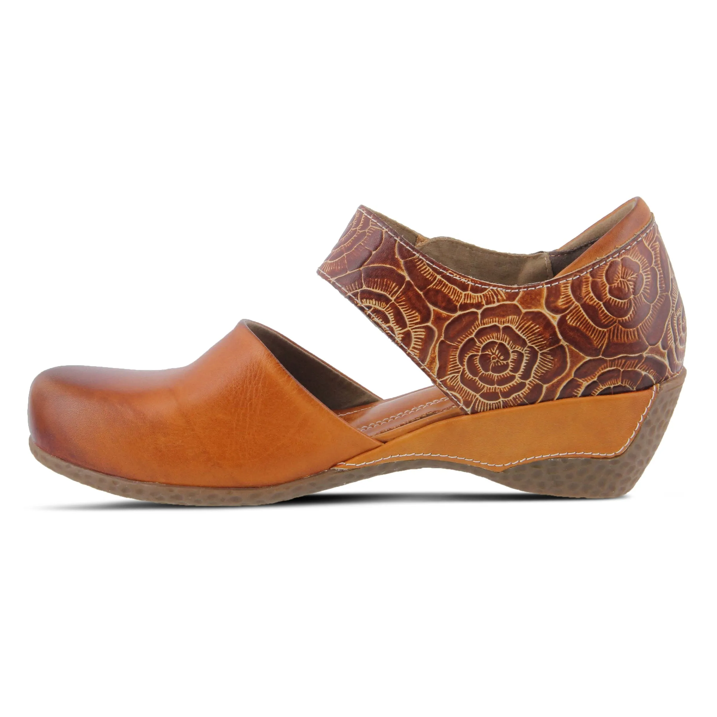 Spring Step Shoes L'Artiste Gloss Pansy Women's Hand Painted Leather Shoes