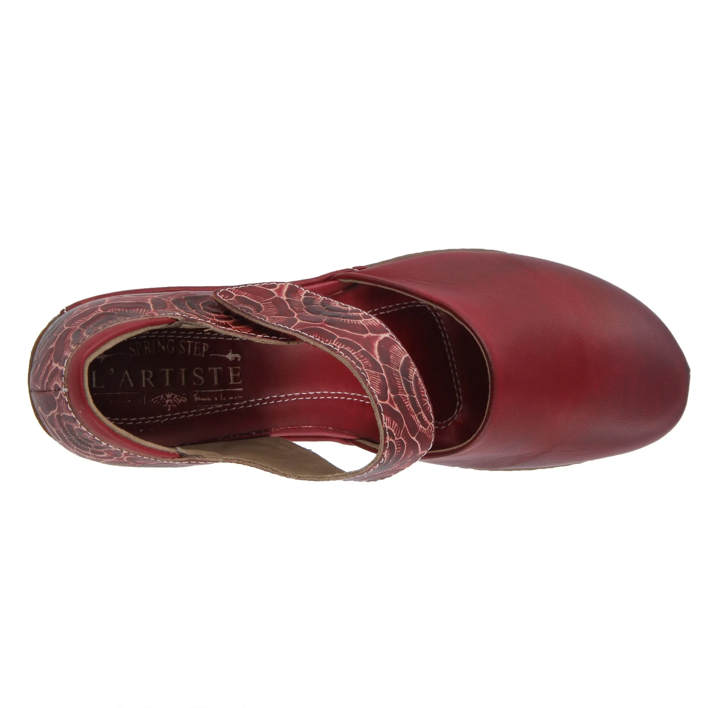 Spring Step Shoes L'Artiste Gloss Pansy Women's Hand Painted Leather Shoes