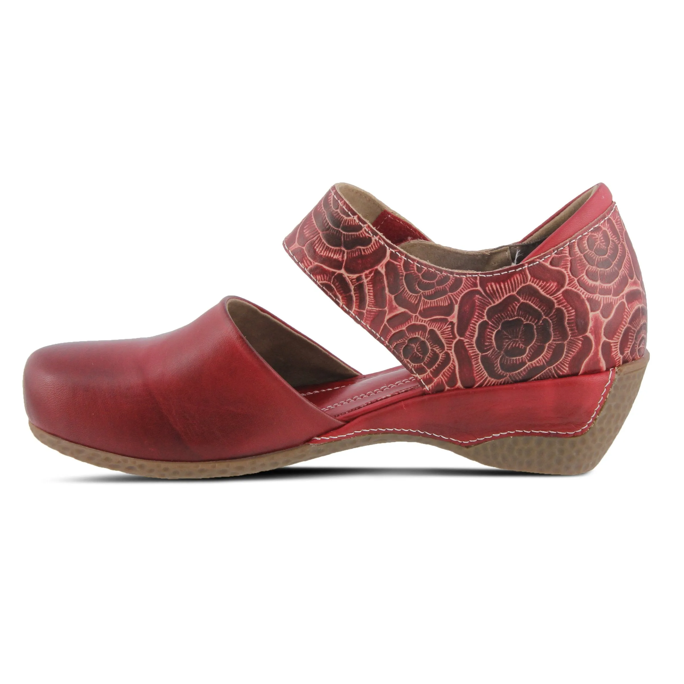 Spring Step Shoes L'Artiste Gloss Pansy Women's Hand Painted Leather Shoes