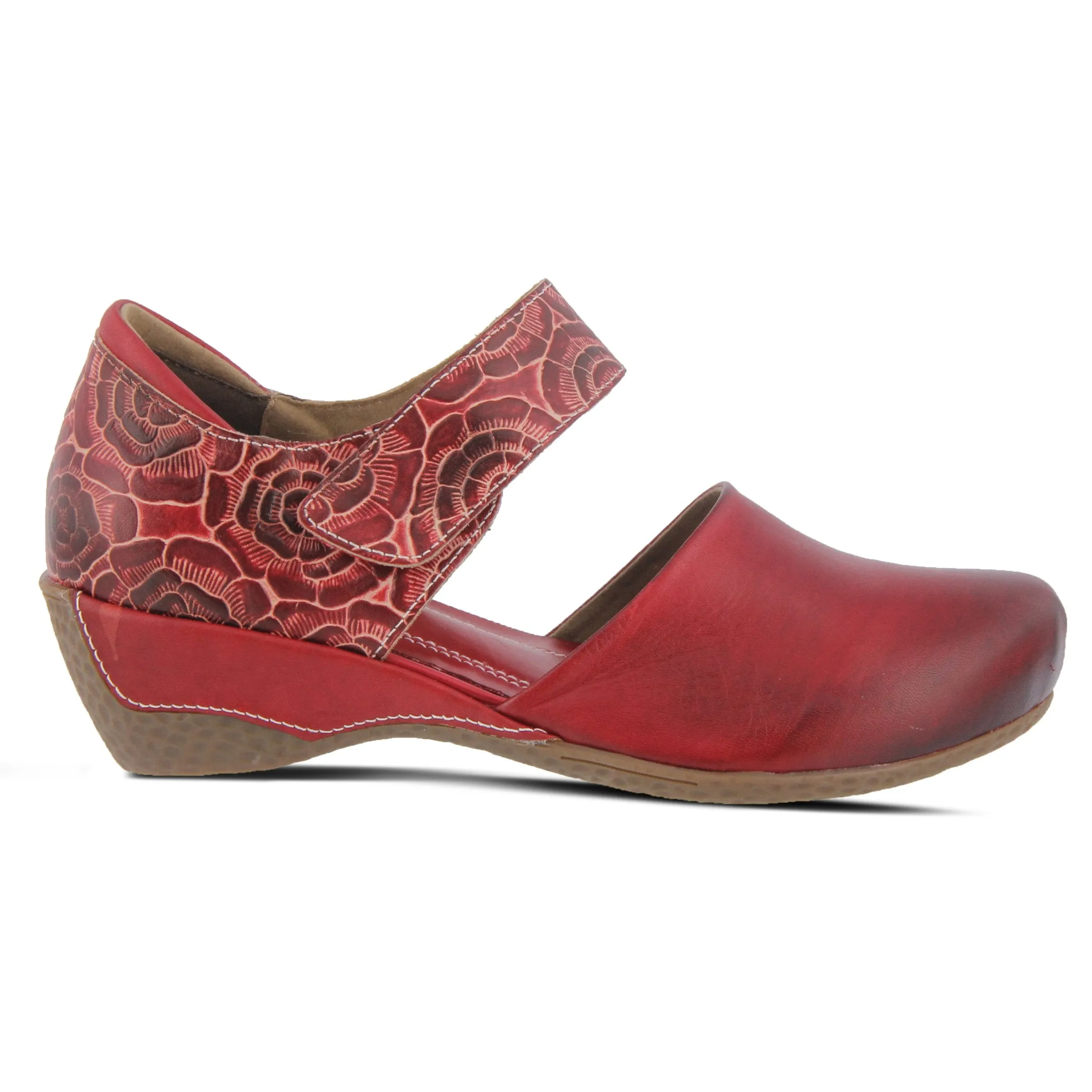 Spring Step Shoes L'Artiste Gloss Pansy Women's Hand Painted Leather Shoes