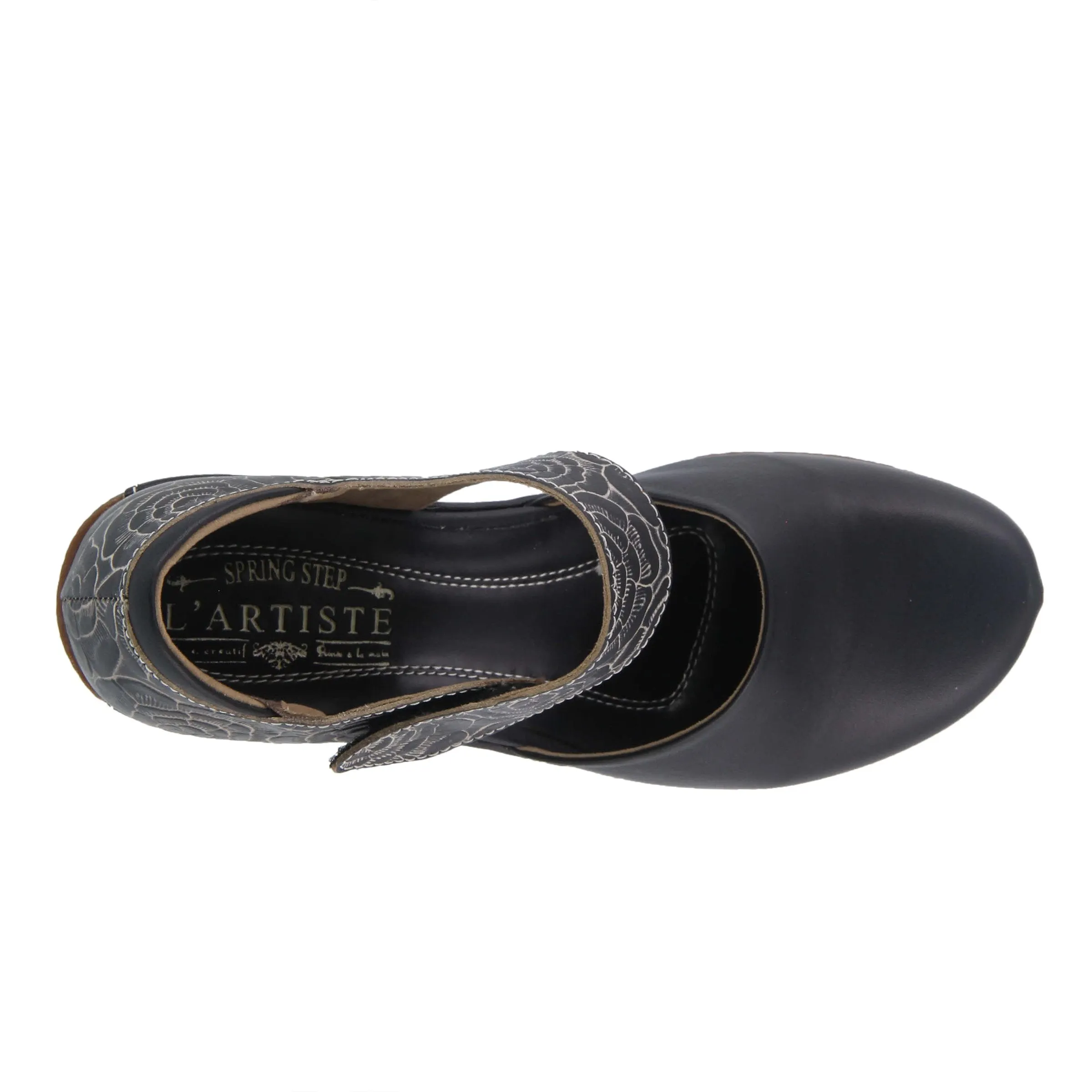 Spring Step Shoes L'Artiste Gloss Pansy Women's Hand Painted Leather Shoes