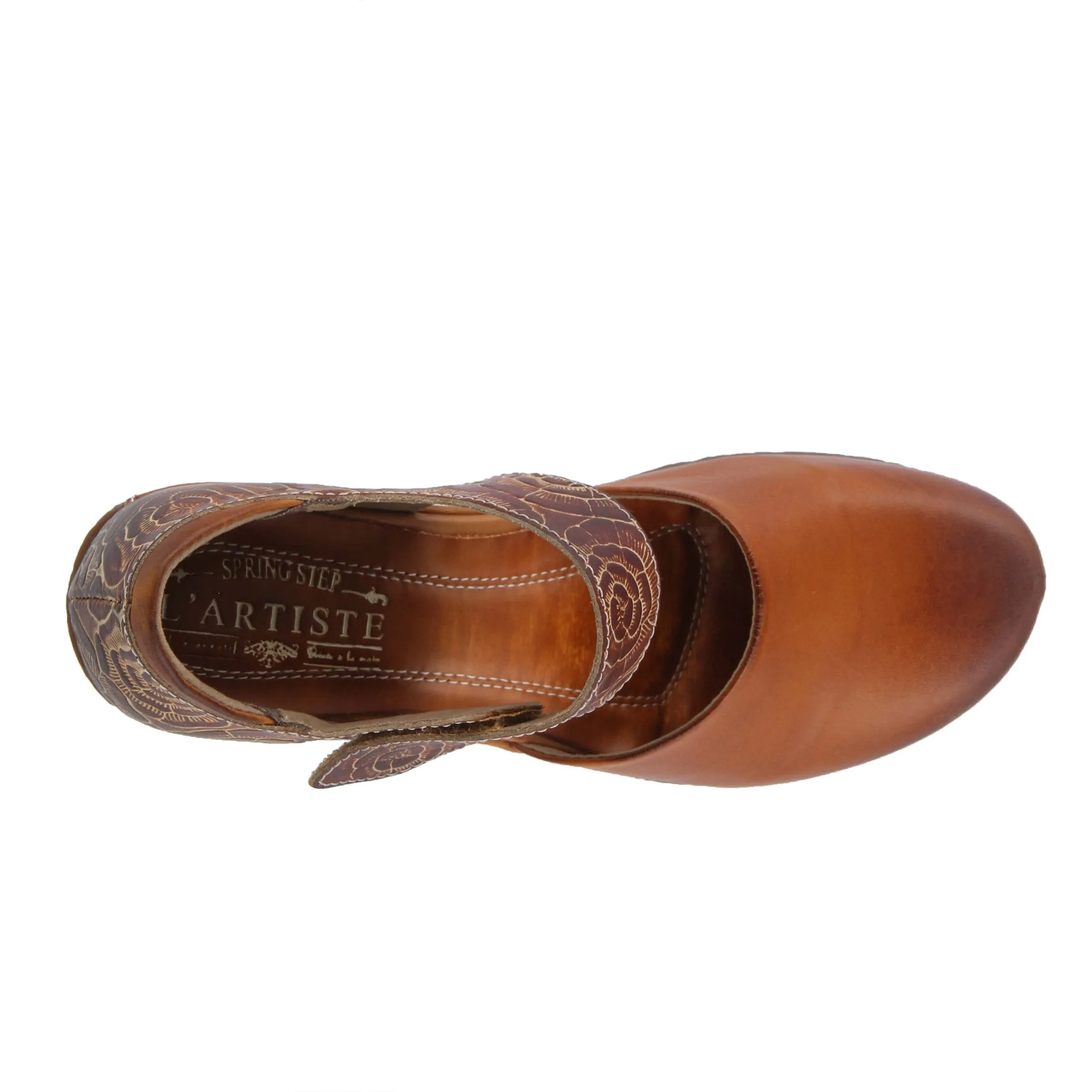 Spring Step Shoes L'Artiste Gloss Pansy Women's Hand Painted Leather Shoes