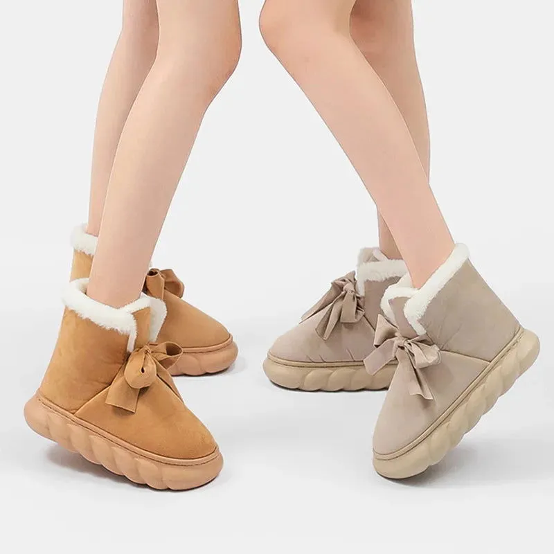 Thick Plush Cotton Fur Cushioned Snow Boots