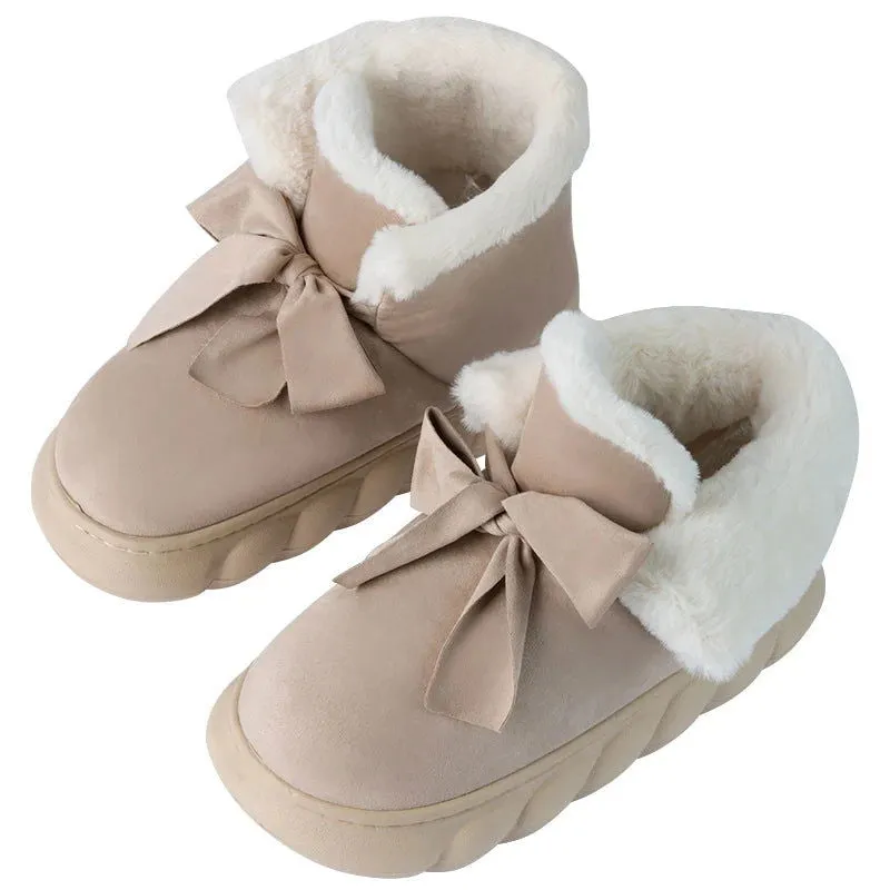 Thick Plush Cotton Fur Cushioned Snow Boots