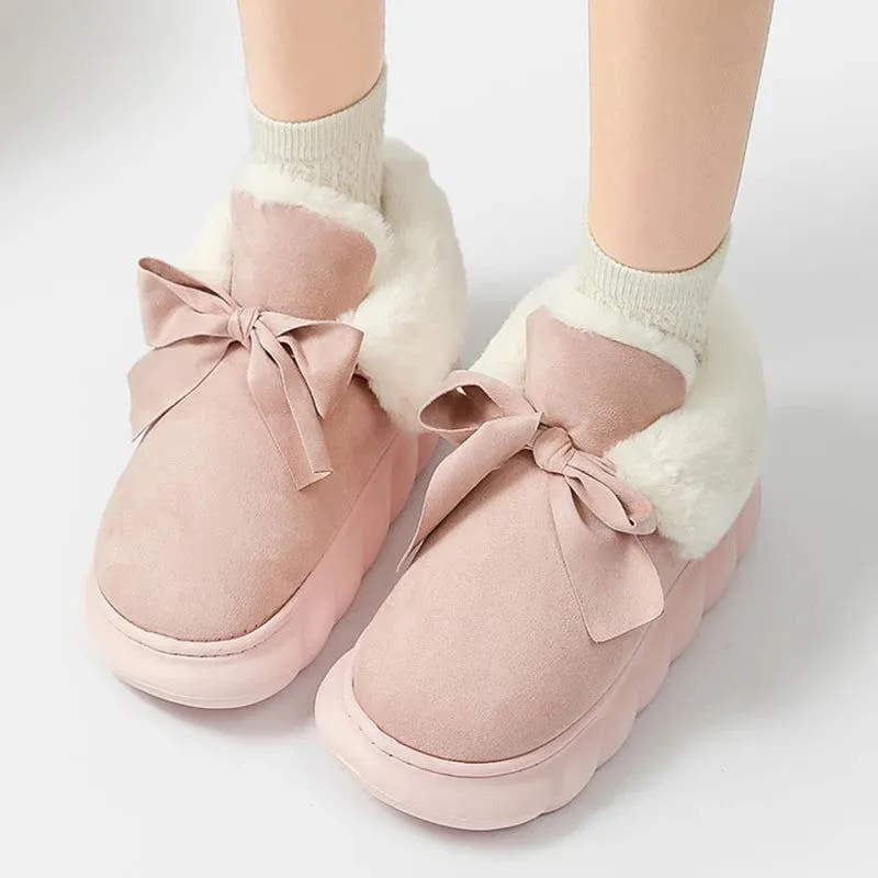 Thick Plush Cotton Fur Cushioned Snow Boots