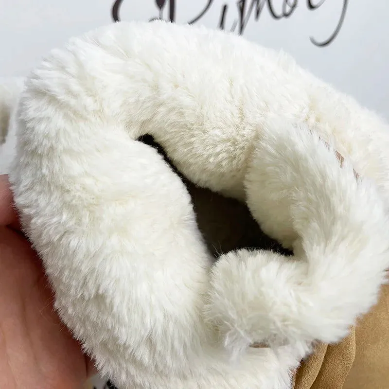 Thick Plush Cotton Fur Cushioned Snow Boots