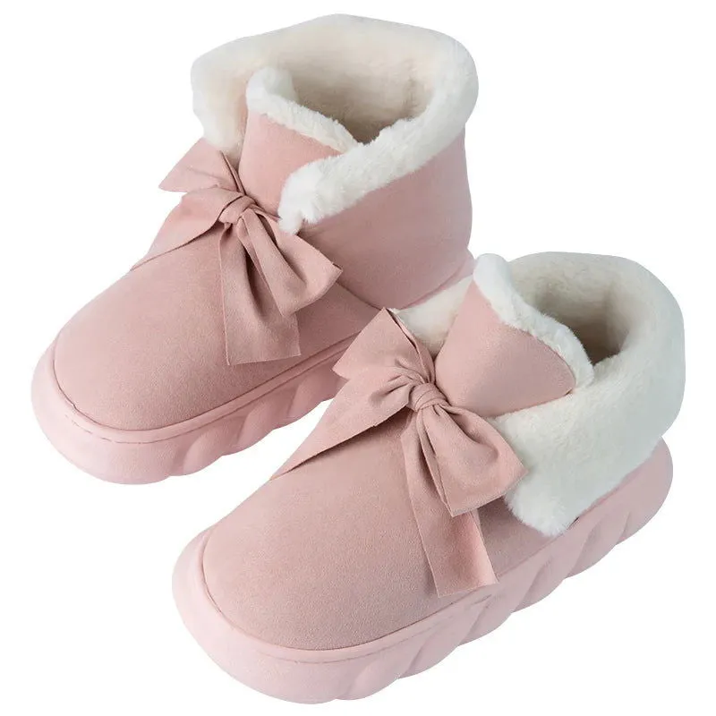 Thick Plush Cotton Fur Cushioned Snow Boots