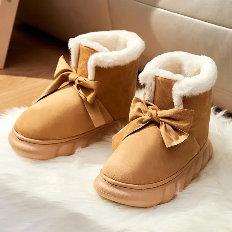 Thick Plush Cotton Fur Cushioned Snow Boots