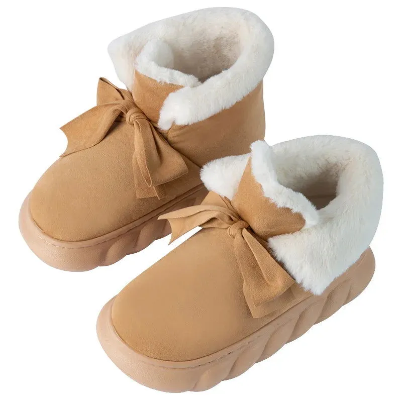 Thick Plush Cotton Fur Cushioned Snow Boots