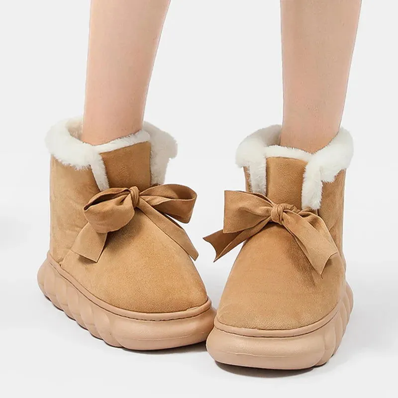 Thick Plush Cotton Fur Cushioned Snow Boots