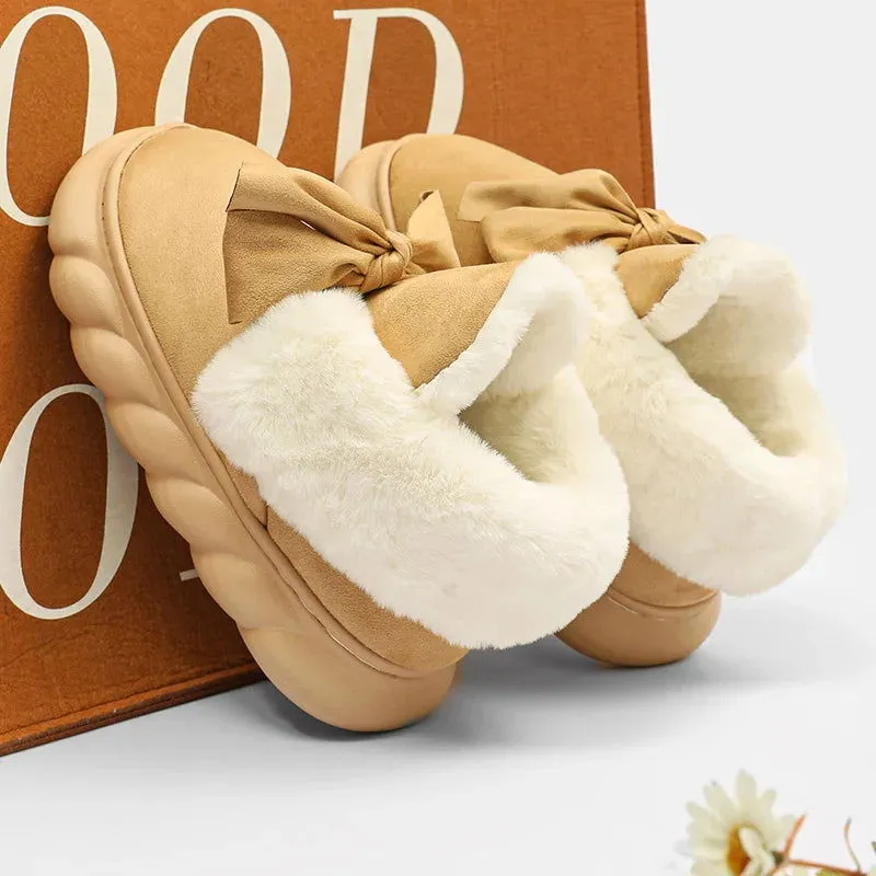 Thick Plush Cotton Fur Cushioned Snow Boots
