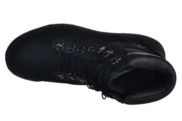 Timberland Men's 6 Inch Field Boots Outdoor Shoes Black Nubuck Rubber Sole