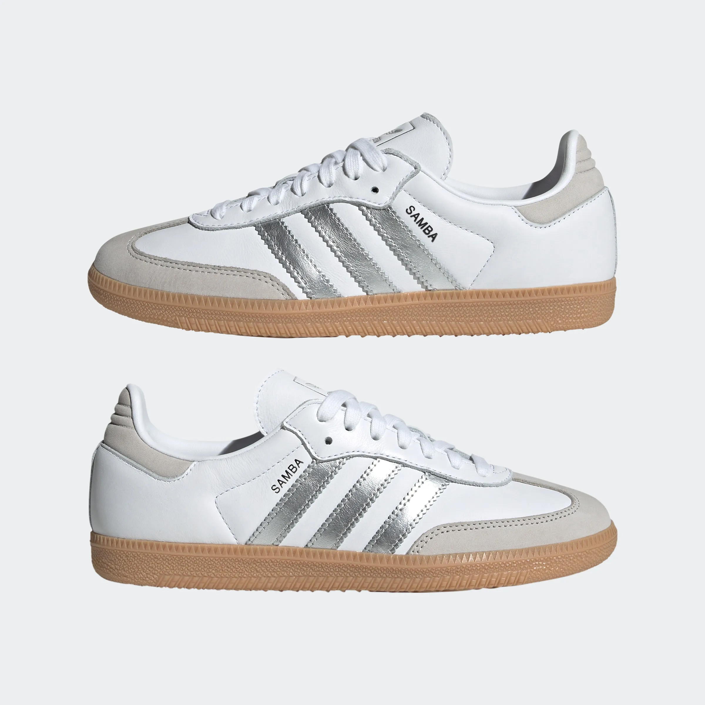 Unisex adidas Originals Samba OG Shoes White Silver Metallic