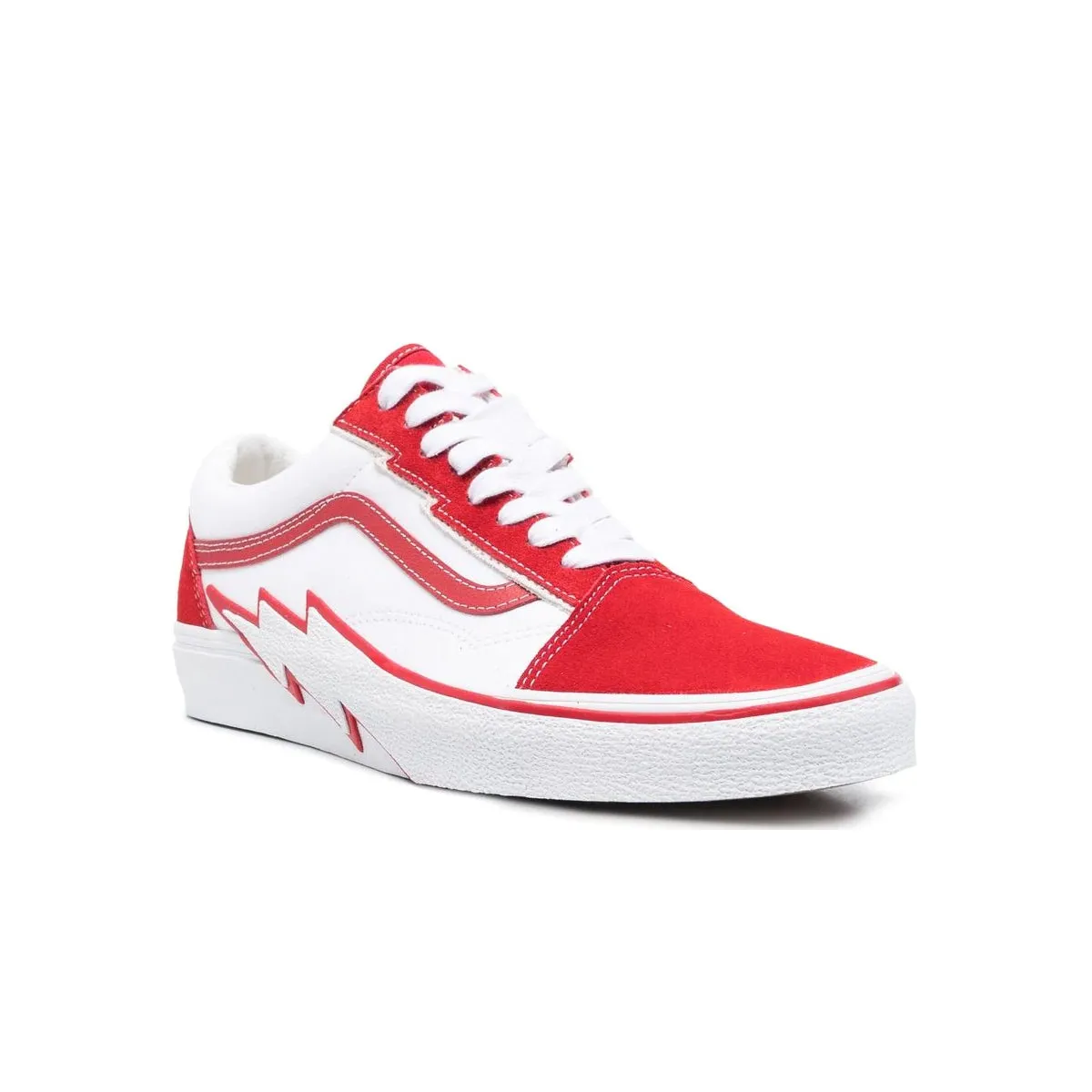 Vans Unisex Bolt 2-Tone Old Skool Skateboarding Shoes VN0009Q56RT Red/True White