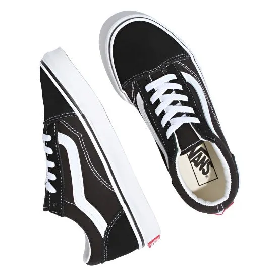 VANS Youth Old Skool Shoes Black/True White