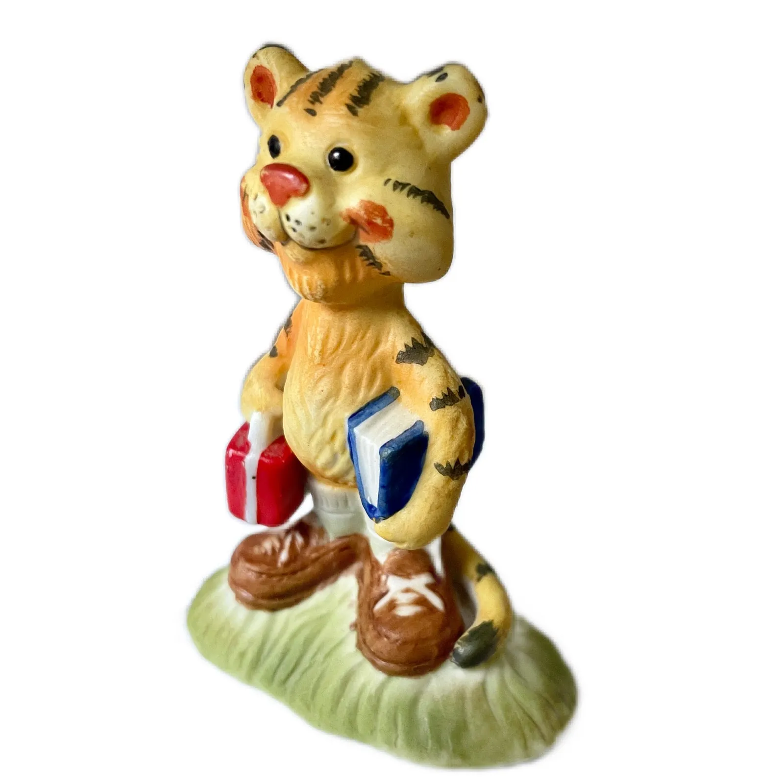 Vintage Suzy’s Zoo Tiger Smart Professor / Teacher / Librarian Collectible Figurine Statue by Suzy Spafford Enesco 1978